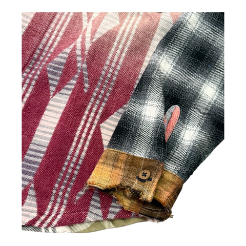 GALLERY DEPT. MARLEY RETOUCHE FLANNEL#2 SIZE M | Multi Plaid