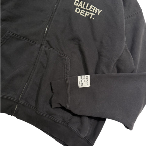 GALLERY DEPT. 90'S FULL ZIP HOODIE(BLACK)