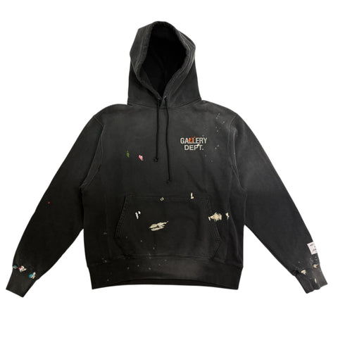 GALLERY DEPT. GD PAINT LOGO HOODIE (VINTAGE BLACK)