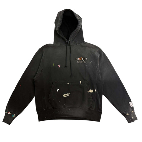 GALLERY DEPT. GD PAINT LOGO HOODIE (VINTAGE BLACK)