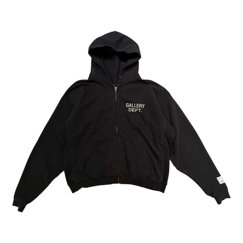 GALLERY DEPT. 90'S FULL ZIP HOODIE(BLACK)