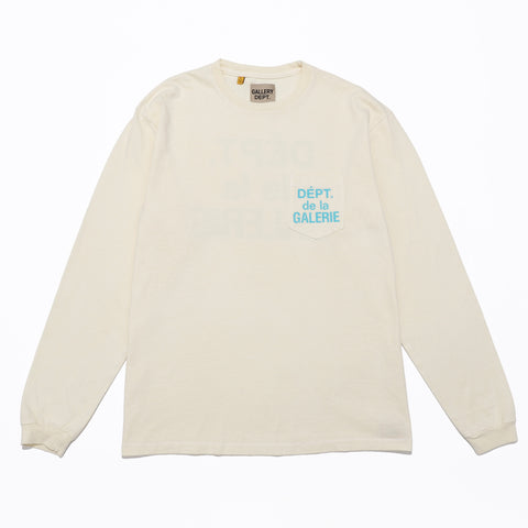 DEPT DE LA GALERIE L/S POCKET TEE CREAM | Grand Gallery