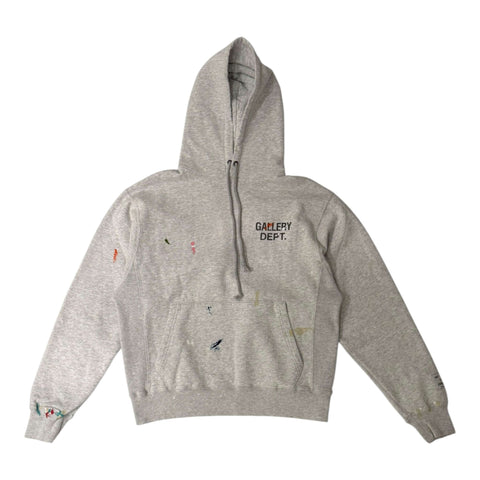GALLERY DEPT. GD PAINT LOGO HOODIE(LIGHT HEATHER GREY)
