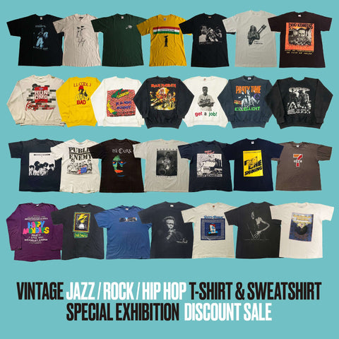 10/12(土),13(日)14(月・祝)開催：VINTAGE JAZZ/ROCK/HIP HOP T-SHIRT&SWEATSHIRT