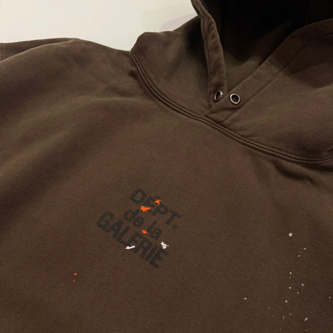 GALLERY DEPT. FRENCH LOGO PAINTED HOODIE (SEPIA)