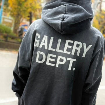 GALLERY DEPT. GD PAINT LOGO HOODIE (VINTAGE BLACK)