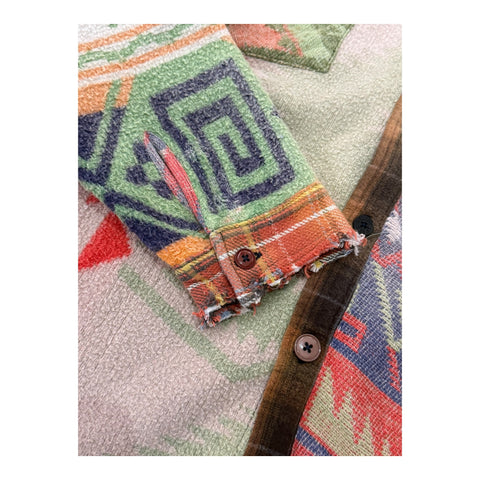 GALLERY DEPT. MARLEY RETOUCHE FLANNEL#4 SIZE XL | Multi Plaid