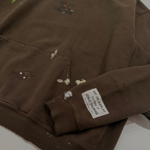 GALLERY DEPT. FRENCH LOGO PAINTED HOODIE (SEPIA)