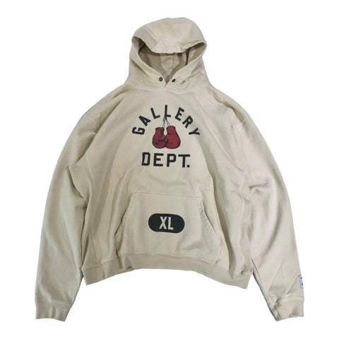 GALLERY DEPT. BOXING MERCH HOODIE-Cream-